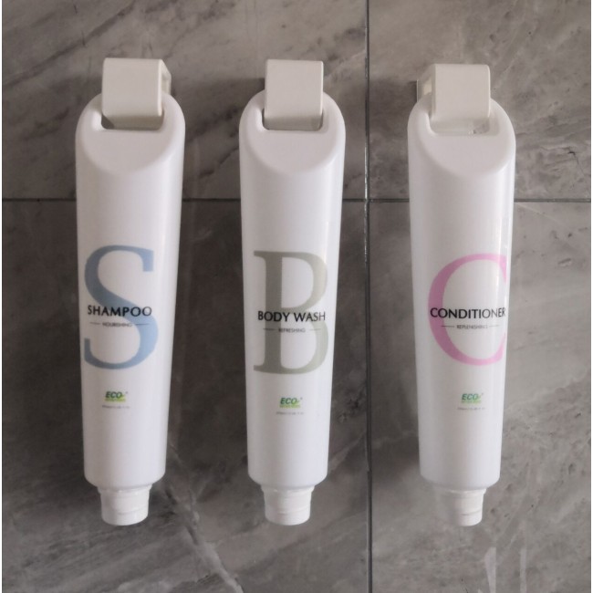Soap Shampoo Dispenser Shower Wall Mounted Bathroom Conditioner Body Wash Gel 